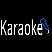 Karaoke With Mic Neon Skilt