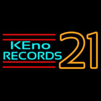 Keno Records 21 3 Neon Skilt