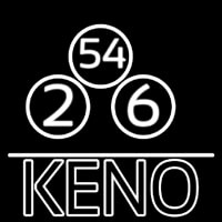 Keno With Ball Neon Skilt