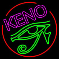 Keno With Eye Icon 2 Neon Skilt