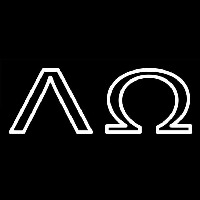 Lambda Omega Neon Skilt