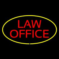 Law Office Oval Yellow Neon Skilt