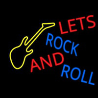 Lets Rock And Roll Neon Skilt