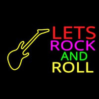 Lets Rock And Roll Neon Skilt