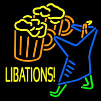 Libations Neon Skilt