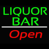 Liquor Bar Open 2 Neon Skilt