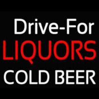 Liquors Cold Beer Neon Skilt