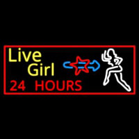 Live Girls 24 Hrs Neon Skilt