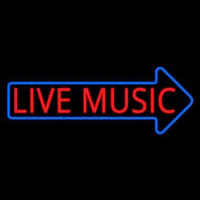 Live Music Block Arrow 1 Neon Skilt