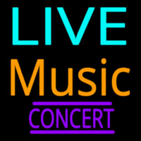 Live Music Concert Acoustic Party Neon Skilt