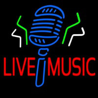 Live Music Mike 2 Neon Skilt