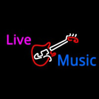 Live Music Neon Skilt