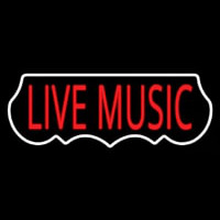 Live Music Red 1 Neon Skilt
