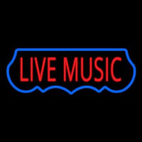 Live Music Red 2 Neon Skilt