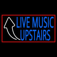Live Music Upstairs Neon Skilt
