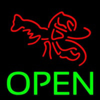 Lobster Open 1 Neon Skilt
