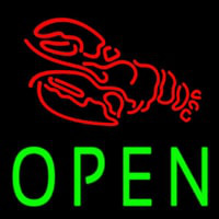 Lobster Open Block Neon Skilt