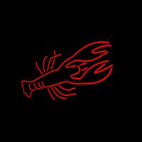 Lobster Red Logo Neon Skilt