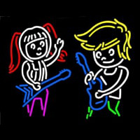 Logo Guitar Band Neon Skilt