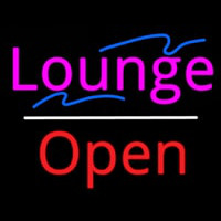 Lounge Open White Line Neon Skilt