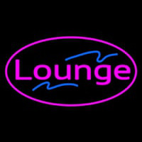 Lounge Oval Pink Neon Skilt