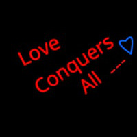 Love Conguers Neon Skilt