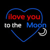 Love You To The Moon Neon Skilt