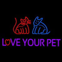 Love Your Pet Neon Skilt