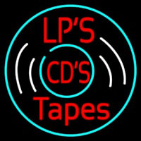 Lps Cds Tapes Neon Skilt