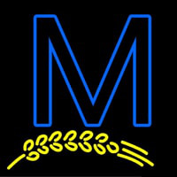 M Neon Skilt