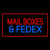 Mail Bo es And Fede  Rectangle Red Neon Skilt