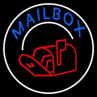 Mailbo  With Logo Circle 1 Neon Skilt