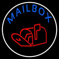 Mailbo  With Logo Circle Neon Skilt