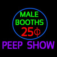Male Booths Peep Show Neon Skilt