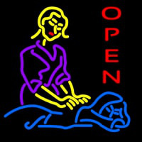 Massage Logo Open Neon Skilt