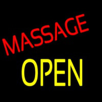 Massage Open Neon Skilt