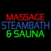 Massage Steam Bath And Sauna Neon Skilt