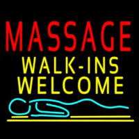 Massage Walk Ins Welcome Neon Skilt