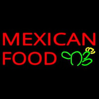 Me ican Food Logo Neon Skilt