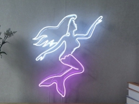 Mermaid Sexy Girl Neon Skilt