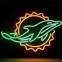 Miami Dolphin Åben Neon Skilt