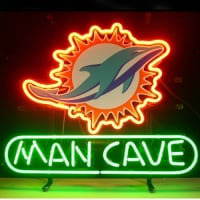 Miami Dolphin Man Cave Butik Åben Neon Skilt