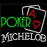 Michelob Green Poker Beer Sign Neon Skilt
