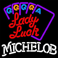 Michelob Lady Luck Series Beer Sign Neon Skilt