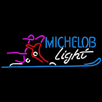 Michelob Light Snow Ski Boot Beer Sign Neon Skilt