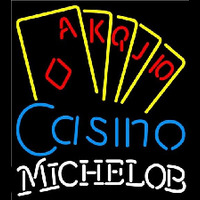 Michelob Poker Casino Ace Series Beer Sign Neon Skilt