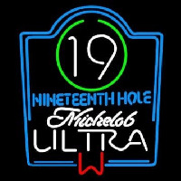 Michelob Ultra 19th Hole Neon Skilt