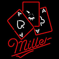 Miller Ace And Poker Beer Sign Neon Skilt