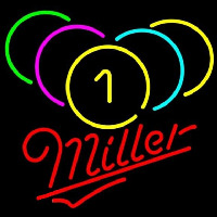 Miller Billiards Rack Pool Beer Sign Neon Skilt