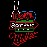 Miller Bowling Spare Time Beer Sign Neon Skilt